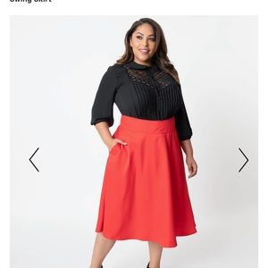 Unique Vintage High Waist Vivien Swing Skirt